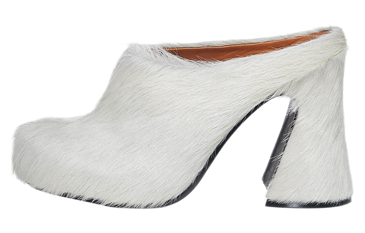 (Women) Marni Leather Mule High Heel 'White' SBMS006410P412200W02