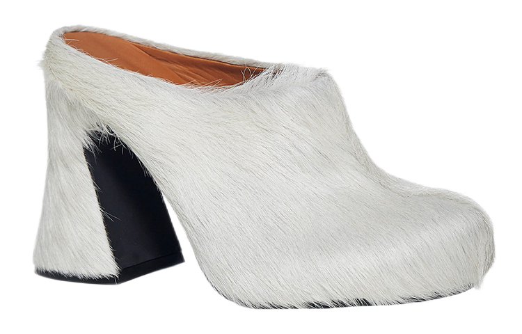 Lookbook (Women) Marni Leather Mule High Heel 'White' SBMS006410P412200W02