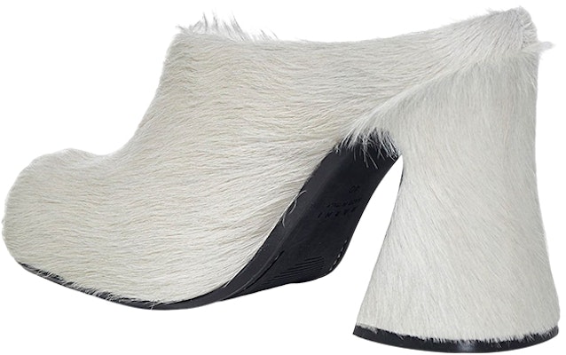 (Women) Marni Leather Mule High Heel 'White' SBMS006410P412200W02 Shop (Women) Marni Leather Mule High Heel 'White' SBMS006410P412200W02