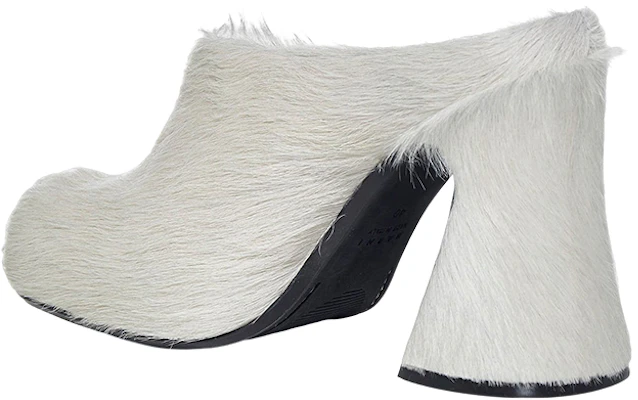 (Women) Marni Leather Mule High Heel 'White' SBMS006410P412200W02 Shop (Women) Marni Leather Mule High Heel 'White' SBMS006410P412200W02
