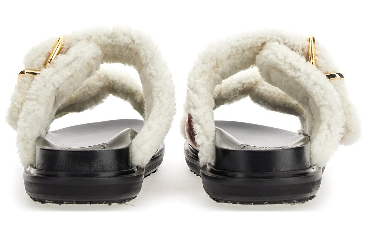 (W) Marni Leather Open Toe Buckle Slide 'Brown' 圖 5