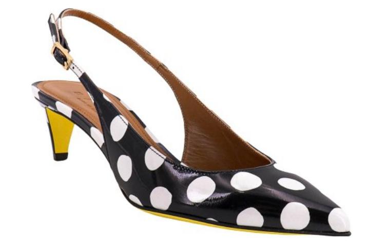 Lookbook (W) Stiletto Hitam Kulit Runcing Marni CHMS004205P6031ZO230