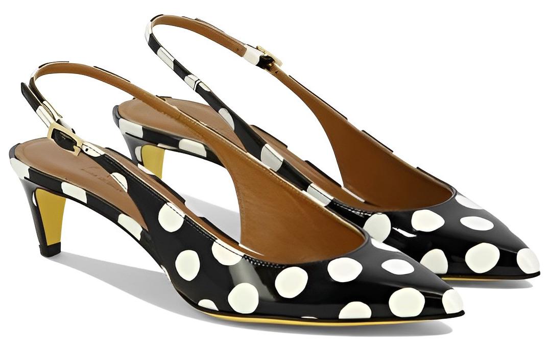 Purchase (W) Stiletto Hitam Kulit Runcing Marni CHMS004205P6031ZO230