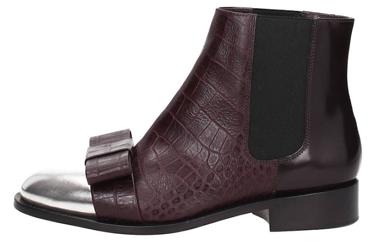 (Women) Marni Leather Round-Toe Chelsea Boots 'Brown' TCMSV10C03LV588Z1I18