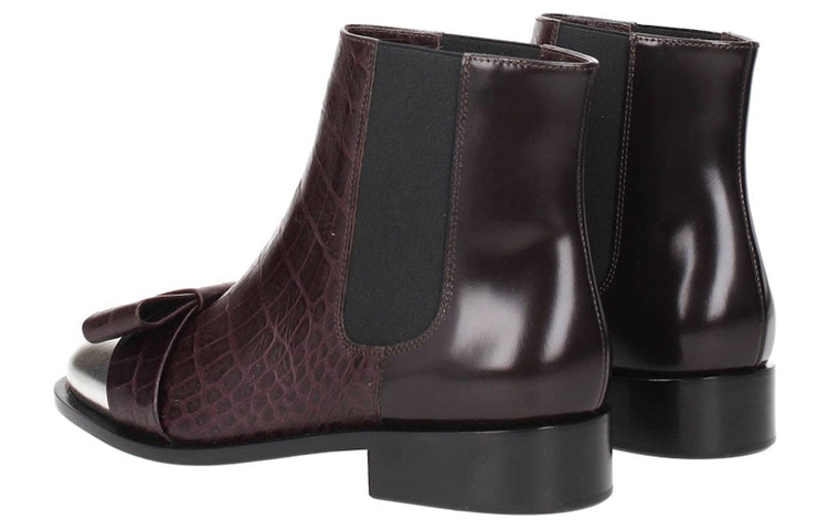 (W) Marni Leather Round-Toe Chelsea Boots 'Brown' 圖 3
