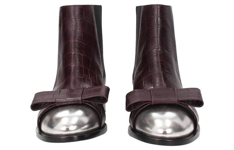 (W) Marni Leather Round-Toe Chelsea Boots 'Brown' 圖 4