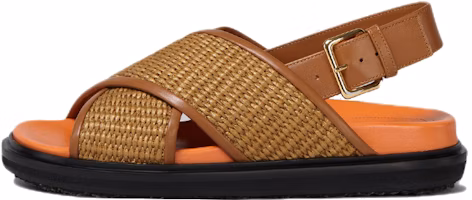(Women) Marni Leather Sandal 'Brown Orange Black' FBMS013801P3860ZO140 (Women) Marni Leather Sandal 'Brown Orange Black' FBMS013801P3860ZO140