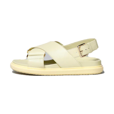 (W) Marni Leather Sandal 'Yellow Buckle'