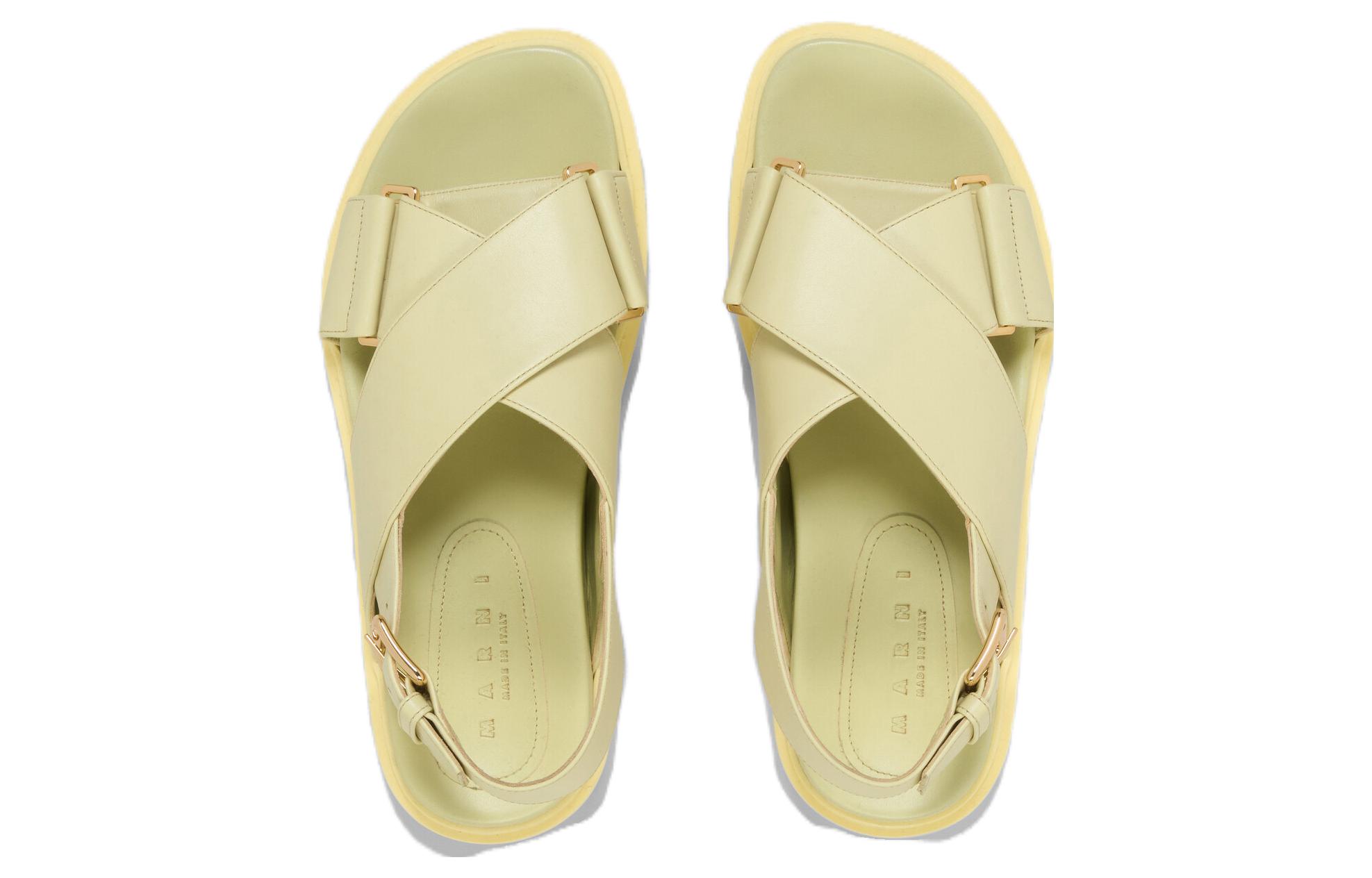 (W) Marni Leather Sandal 'Yellow Buckle' 圖 4