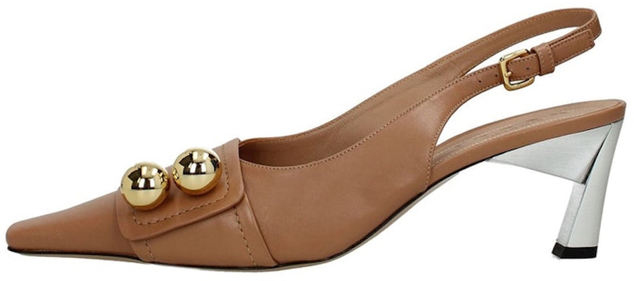 (Women) Marni Leather Slingback High Heels 'Brown' CHMS000506LA71000W29 Buy (Women) Marni Leather Slingback High Heels 'Brown' CHMS000506LA71000W29