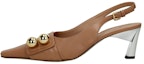 Buy (W) Marni Kulit Slingback Tumit Tinggi 'Coklat' CHMS000506LA71000W29
