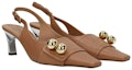 Order (W) Marni Kulit Slingback Tumit Tinggi 'Coklat' CHMS000506LA71000W29