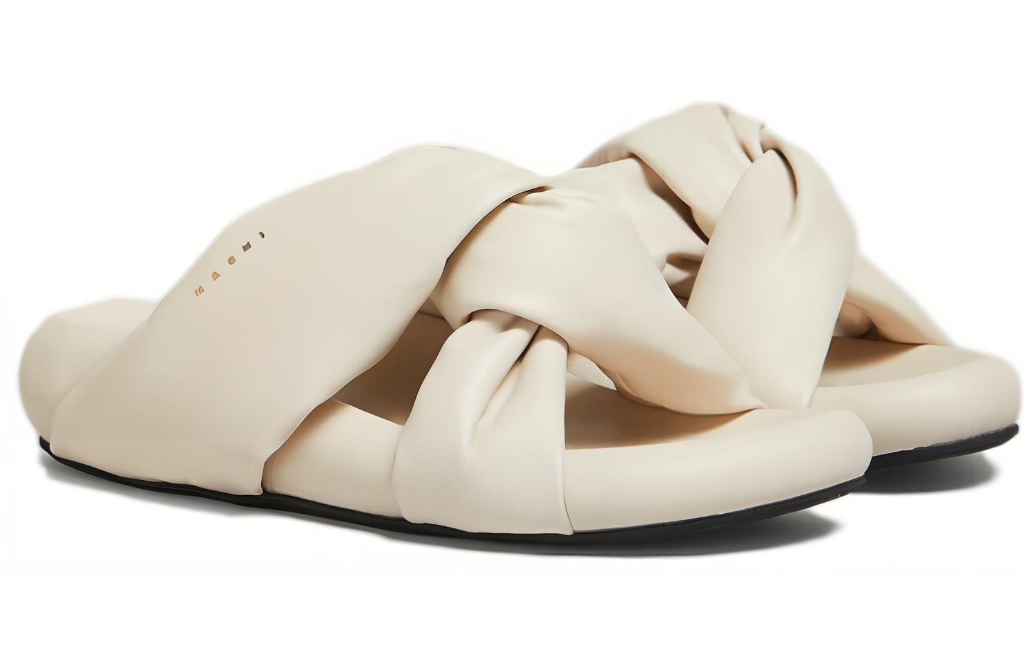 Order (W) 마르니 화이트 가죽 슬립온 (편안함) SAMS018703P544300W23