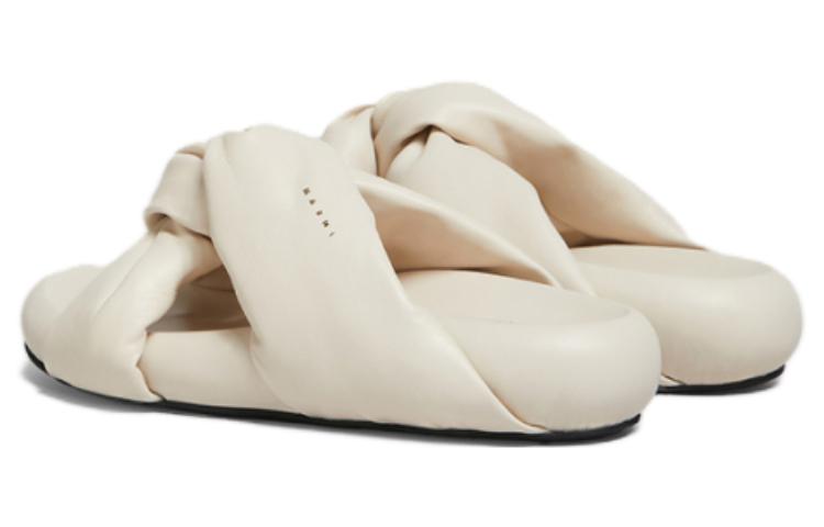 Lookbook (W) 마르니 화이트 가죽 슬립온 (편안함) SAMS018703P544300W23