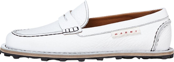 (Women) Marni Loafer 'White Textured Calfskin' MOMS003402P455400W01 (Women) Marni Loafer 'White Textured Calfskin' MOMS003402P455400W01