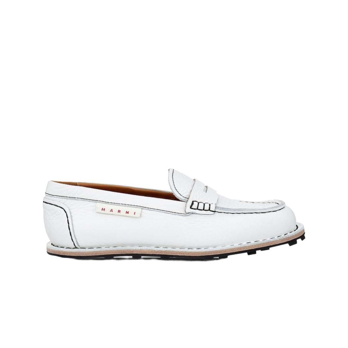 (Women) Marni Loafer 'White Textured Calfskin' MOMS003402P455400W01