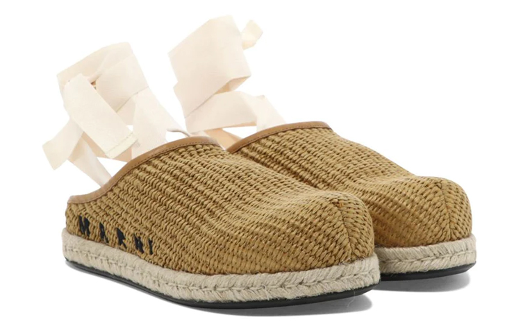 Lookbook (W) Marni Logo Kasut Bertali 'Coklat Terang' SBMS007701P386000M50