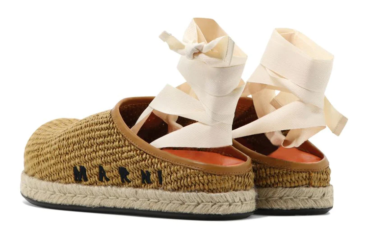 Shop (W) Marni Logo Kasut Bertali 'Coklat Terang' SBMS007701P386000M50