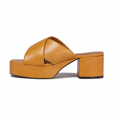 (W) Marni Logo Leather Sandal 'Brown'