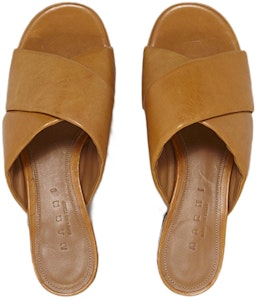 (W) Marni 标志皮革凉鞋 '棕色' SAMS014905P295400Y66 Shop (W) Marni 标志皮革凉鞋 '棕色' SAMS014905P295400Y66