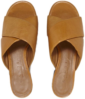 (W) 마르니 로고 가죽 샌들 (브라운) SAMS014905P295400Y66 Shop (W) 마르니 로고 가죽 샌들 (브라운) SAMS014905P295400Y66
