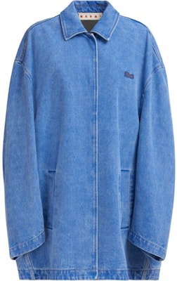 (Women) MARNI Logo Patch Denim Jacket Oversized Fit in Indigo Blue. JKJD0310X0USCW91-BLUE Buy (Women) MARNI Logo Patch Denim Jacket Oversized Fit in Indigo Blue. JKJD0310X0USCW91-BLUE
