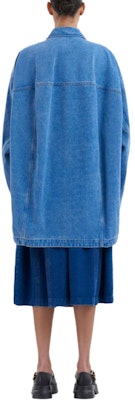 (Women) MARNI Logo Patch Denim Jacket Oversized Fit in Indigo Blue. JKJD0310X0USCW91-BLUE Shop (Women) MARNI Logo Patch Denim Jacket Oversized Fit in Indigo Blue. JKJD0310X0USCW91-BLUE