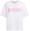 Order (Women) MARNI Logo Print Crewneck Oversized T-Shirt Women in White Pink Color. THJET49EPH-USCS11-L5W01