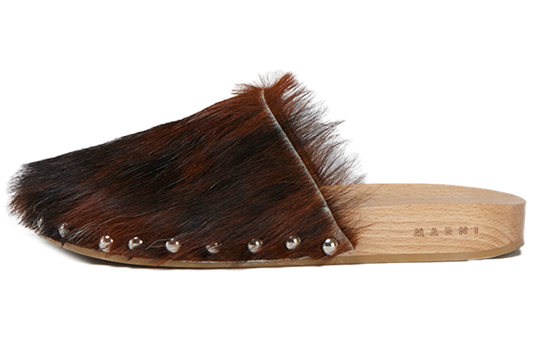 (W) Marni Low Top 'Brown Spotted Calf Hair'