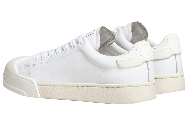 Lookbook MARNI 皮革標誌性低幫鞋帶時尚板鞋 女款 白色