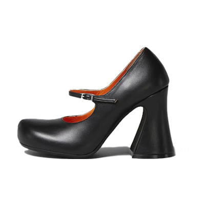 (W) Marni Mary Jane High Heel 'Black Leather'