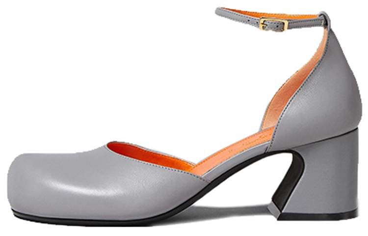 (Women) Marni Mary Jane High Heels 'Grey Metallic Buckle' MJMS006006P454500N34