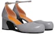 (W) Marni Mary Jane Tumit Tinggi 'Grey Metallic Buckle' MJMS006006P454500N34