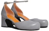 Order (W) Marni Mary Jane Tumit Tinggi 'Grey Metallic Buckle' MJMS006006P454500N34