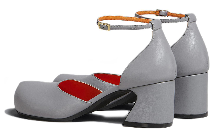 Lookbook (W) Marni 玛丽珍高跟鞋 '灰色金属扣' MJMS006006P454500N34