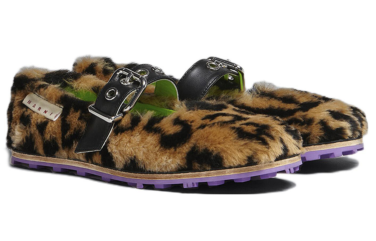 (W) Marni Mary Janes 'Leopard Print Faux Fur' 圖 2