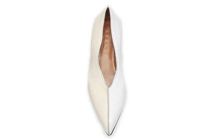 (W) Marni Nappa Leather Pointed Toe Ballet Flat 'White' 圖 4