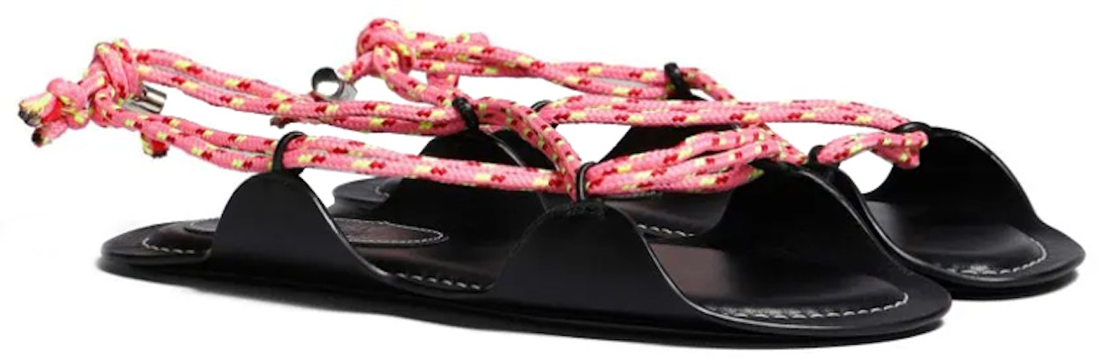 (Women) Marni No Vacancy Inn x Fashion Sandal 'Black Leather Knot Lace' SAMS017900P5870ZO553 Order (Women) Marni No Vacancy Inn x Fashion Sandal 'Black Leather Knot Lace' SAMS017900P5870ZO553