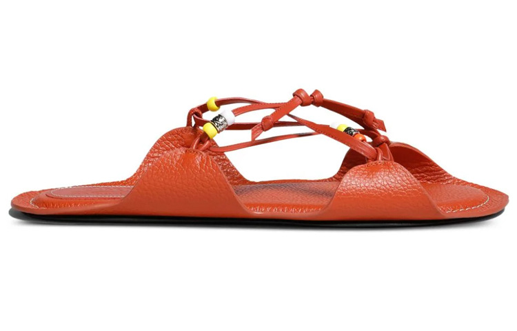 (W) Marni No Vacancy Inn Leather Beaded Ribbon Sandal 'Orange' 圖 2