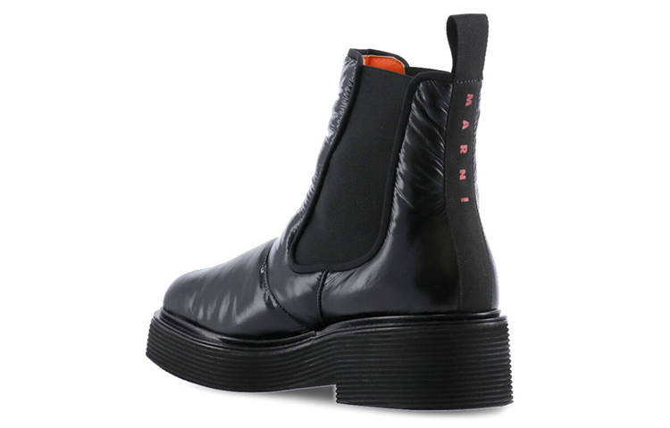 Shop (W) Bota Chelsea de Nailon Marni 'Negra' TCMS007004P434500N99