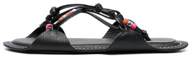 (Women) Marni Open Toe Flat Slide 'Black Fashion' SAMS018600P574600N99 (Women) Marni Open Toe Flat Slide 'Black Fashion' SAMS018600P574600N99
