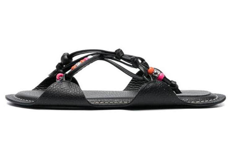 (Women) Marni Open Toe Flat Slide 'Black Fashion' SAMS018600P574600N99