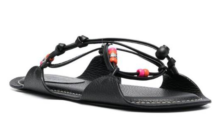 Order (W) Sandal Rata Hujung Terbuka Marni 'Black Fashion' SAMS018600P574600N99