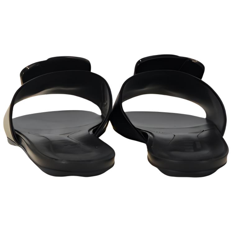 Shop (W) Marni 黑色露趾拖鞋 SAMS000300LV77000N99