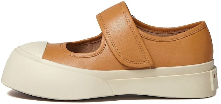 MARNI Pablo 皮革納帕魔術貼時尚板鞋 女款 棕色 Buy MARNI Pablo 皮革納帕魔術貼時尚板鞋 女款 棕色