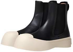 MARNI Pablo 皮革 套穿 短筒 切爾西靴 女款 黑色 Lookbook MARNI Pablo 皮革 套穿 短筒 切爾西靴 女款 黑色