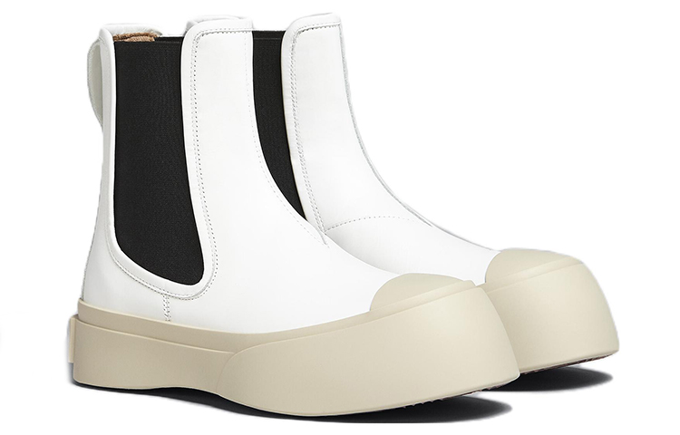 Lookbook (Women) Marni Pablo Chelsea Boot 'Black White' TCZW000502P272200W01