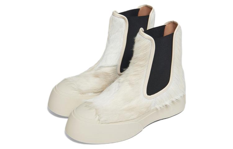 Lookbook MARNI Pablo 圓頭套筒 短筒 切爾西靴 女款 白色