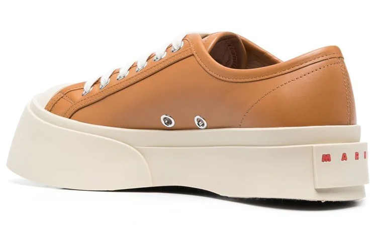 Lookbook MARNI Pablo 牛皮 低幫繫帶 時尚板鞋 女款 棕色