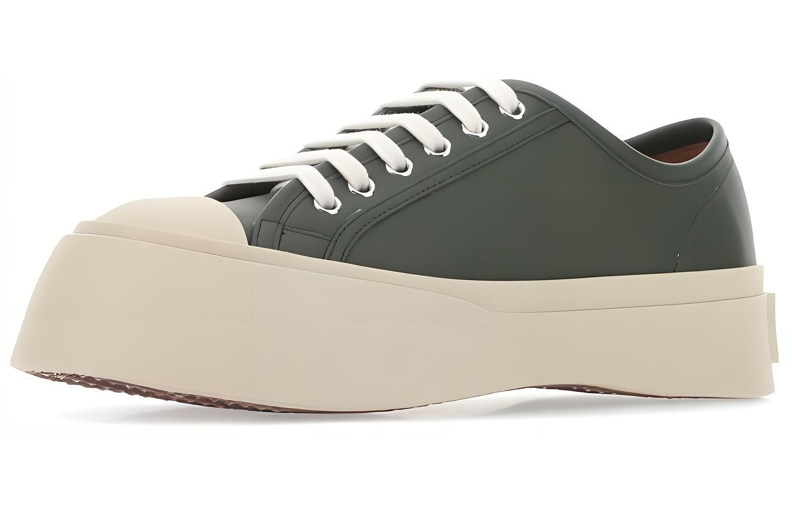 Lookbook (W) Marni Pablo Sepatu Tali 'Dark Olive' SNZW003020-P2722-00V88